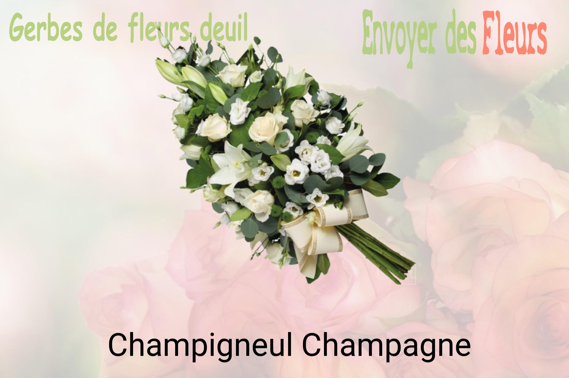 Gerbe de fleurs de deuil livrée à Champigneul-Champagne